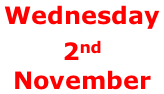 Wednesday  2nd  November